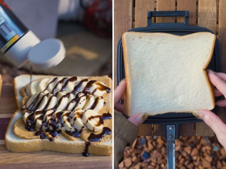 【超時短キャンプ飯】切って焼くだけのホットサンドが朝食に便利すぎた！