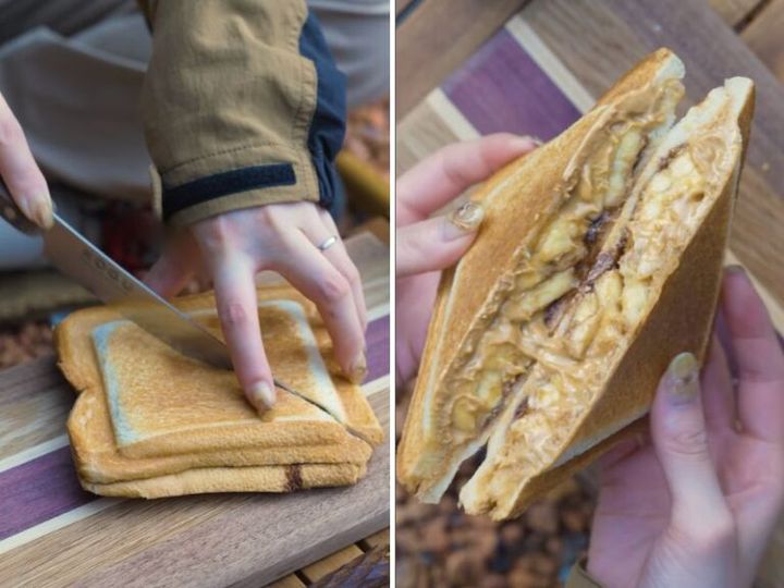 【超時短キャンプ飯】切って焼くだけのホットサンドが朝食に便利すぎた！