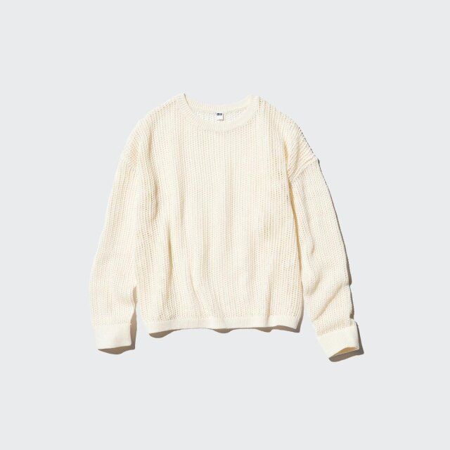 ユニクロ メッシュクルーネックセーター