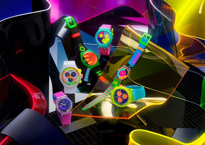 《スウォッチ》から80年代、90年代のアイコニックなモデルをベースにした「NEON」コレクションが登場！鮮やかでプレイフルなデザインに注目して