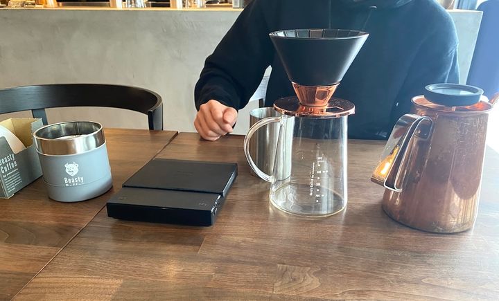 体験で使用するドリッパーはマットブラック