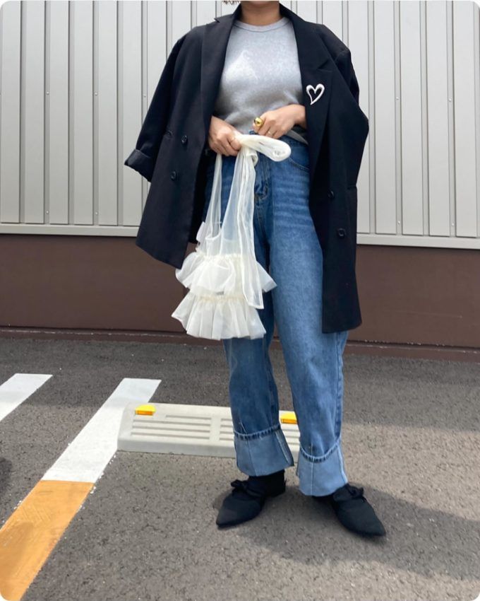 しまむら「フリルトートバッグ」