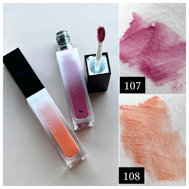 2024年夏新色リップ_SUQQU トリートメント ラッピング リップ 107／108_スウォッチ