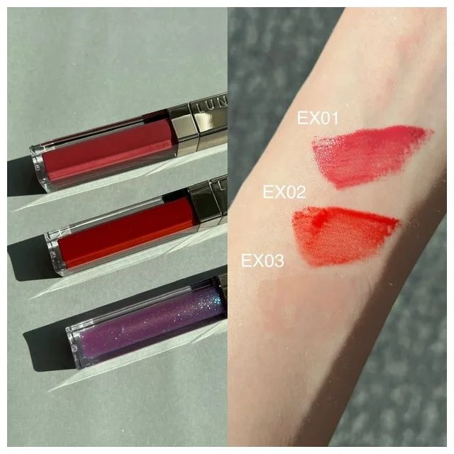 2024年夏新色リップ_ルナソル リップグロウフラッシュ_スウォッチ