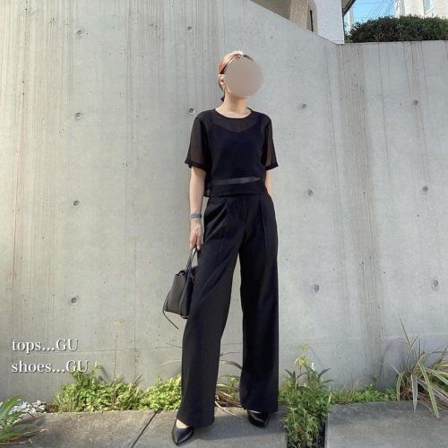 ジーユー_ダブルウエストワイドパンツ_4