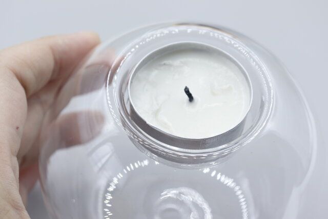 ダイソー 姉妹店 Standard Products スタンダードプロダクツ ガラスキャンドルホルダー（10cm） 使用例