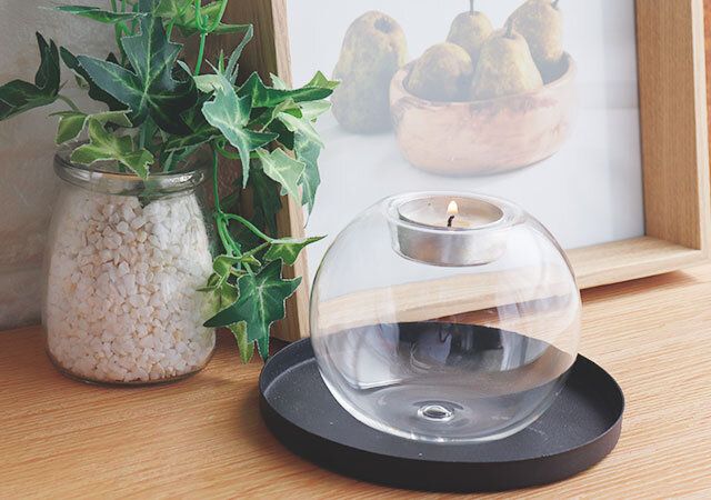 ダイソー 姉妹店 Standard Products スタンダードプロダクツ ガラスキャンドルホルダー（10cm） 使用例 インテリア