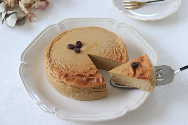 コーヒーチーズケーキのカット