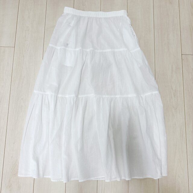 ユニクロクリンクルコットンティアードスカート