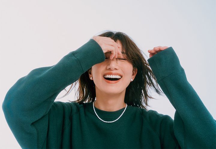 東原亜希,スウェットコーデ,ダイヤモンドジュエリー,グラフのテニスネックレス