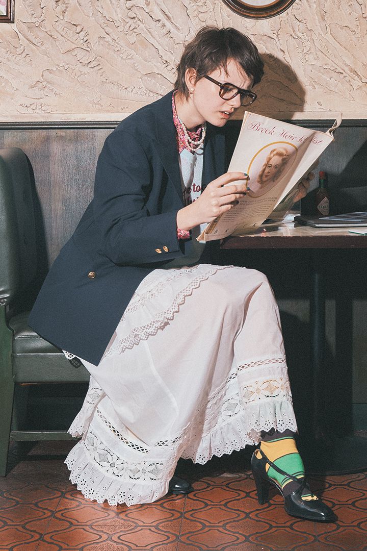 レトロなファッションのポイントは足元のソックスまでこだわり抜いて【本日のFUDGE GIRL-6月2日】