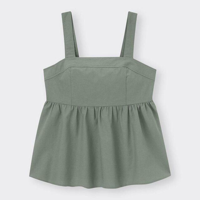 GU リネンブレンドキャミソール