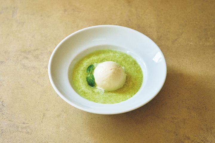 冷たいメロンスープ