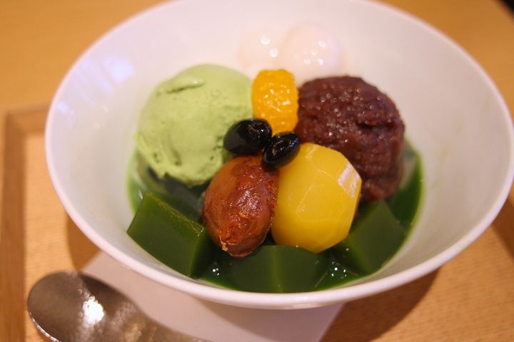 「抹茶あんみつ」