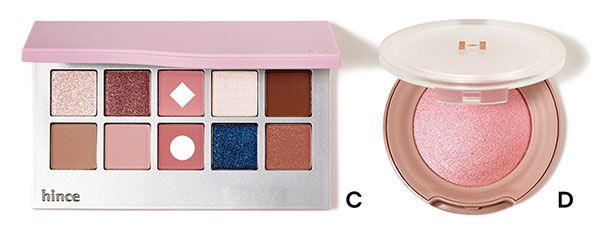 【C】ニューデップスアイシャドウパレット【D】トゥルーディメンショングロウチーク