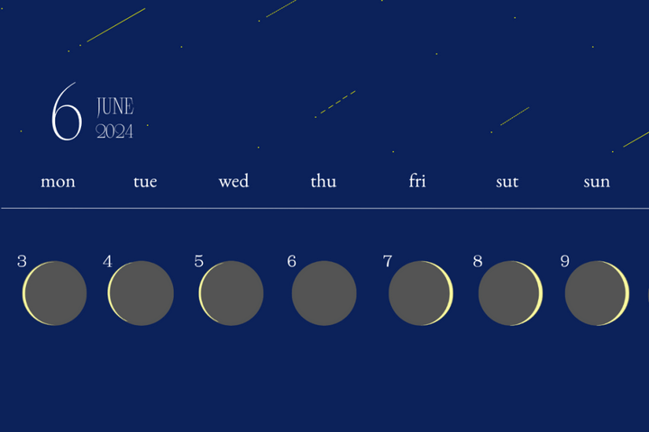 miraimikuさんの月の満ち欠け連載 6月１週目の月