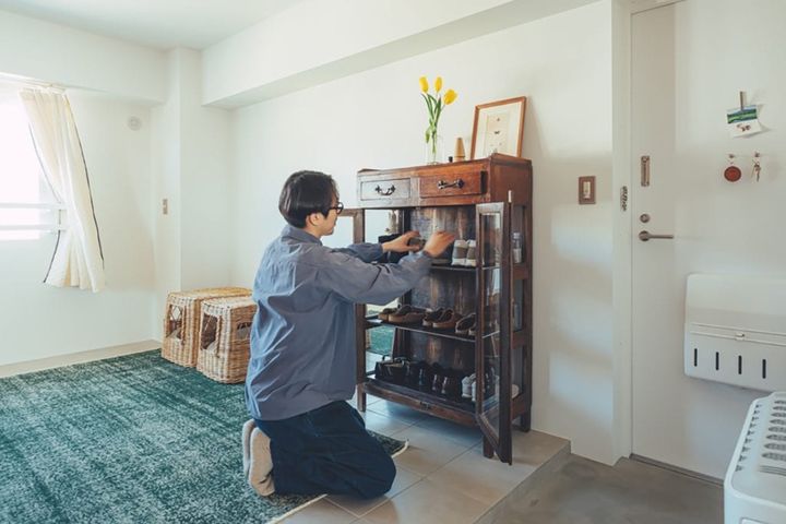 夫婦の靴をまとめて収納