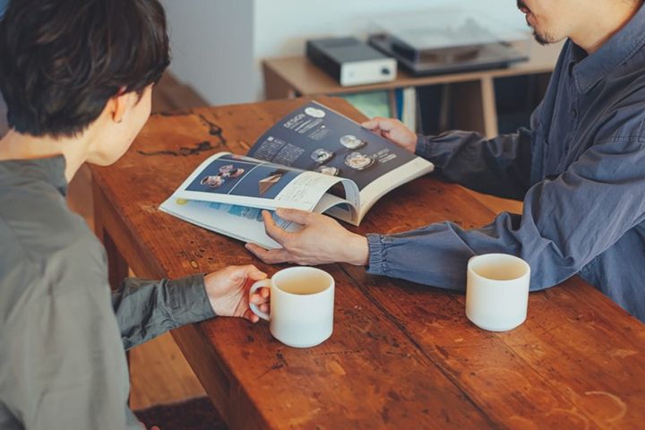歴史を感じる天板