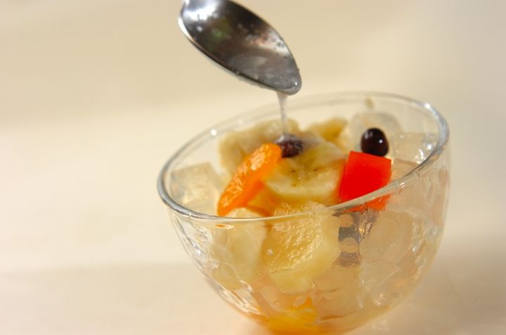 ココナッツオイルのみつ豆の作り方2