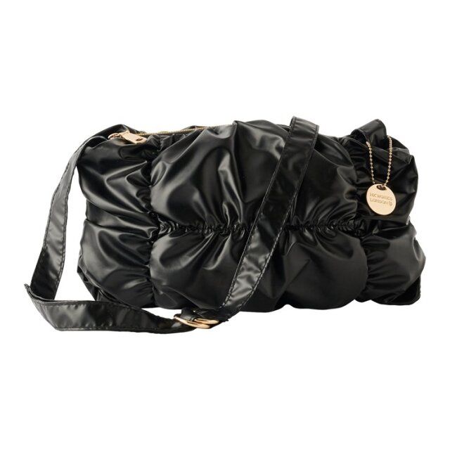 しまむらの光沢ギャザーショルダーバッグ