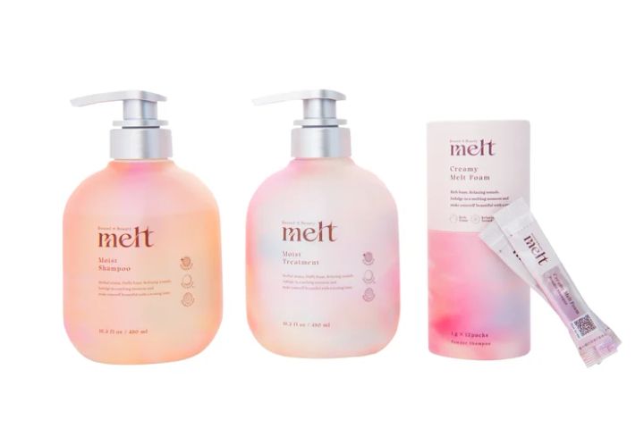 最新ヘアケア melt モイストシャンプー・クリーミーメルトフォーム・モイストトリートメント 2