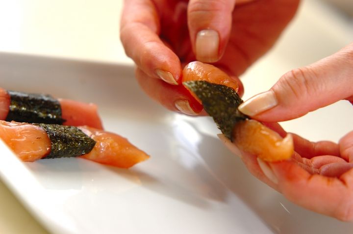 ささ身ののり巻きの作り方3