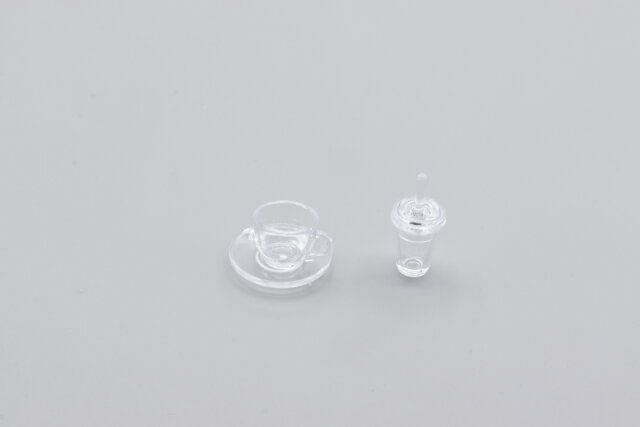 セリアのミニチュア食器クリアのデザイン