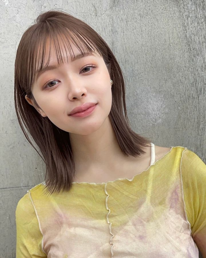 ボブ ヘア 髪型 ヘアスタイル 大人 前髪あり
