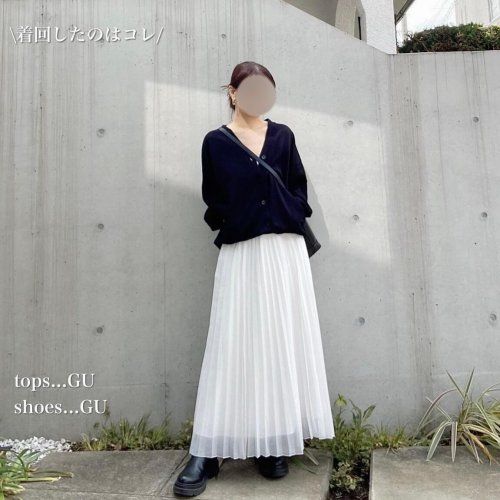 ジーユー_プリーツロングスカート_2