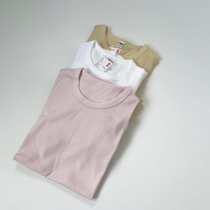 UNIQLO「ソフトリブクルーネックT(半袖)」