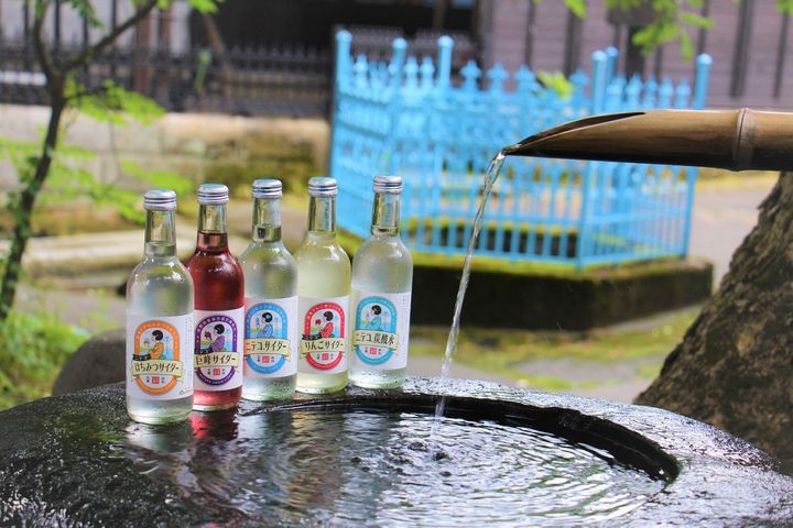 名水百選に選ばれた湧水で作られたニテコサイダー