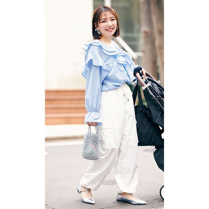 アンテプリマのバッグを身につけたママ