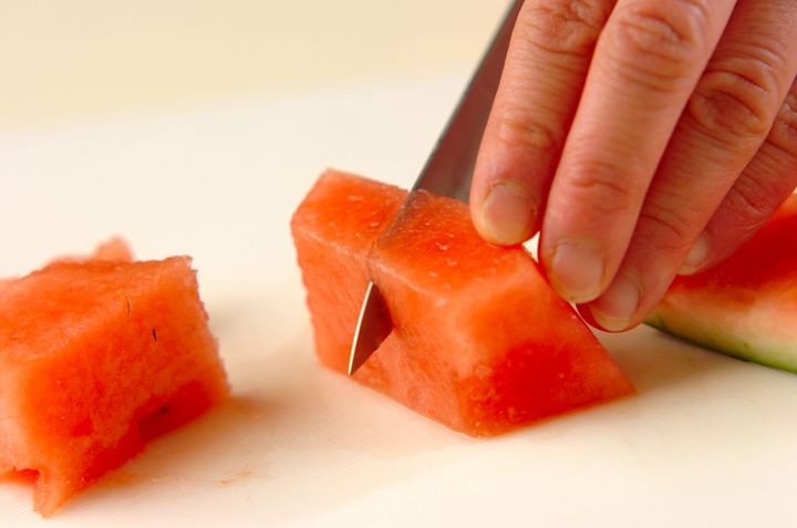 スイカのデザートの作り方1