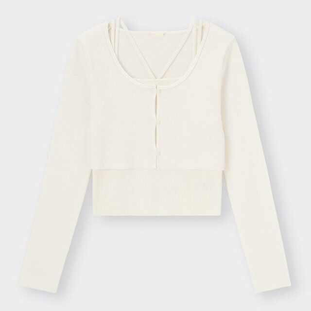 GUのカーディガンとキャミソールのセット