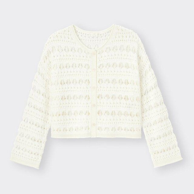 GUの透かし編みカーディガン