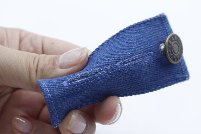 セリア ウエスト延長ベルト デニム風