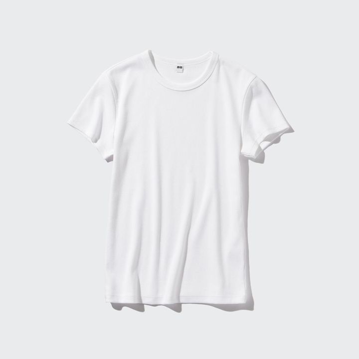 画像: 【ユニクロ】ソフトリブクルーネックT（半袖）¥1,500 www.uniqlo.com