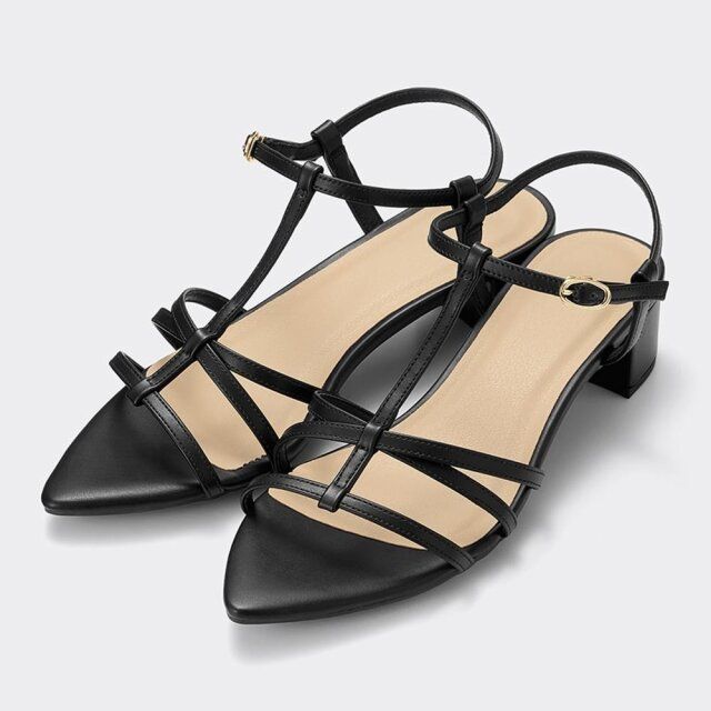 GU ナローストラップヒールサンダル