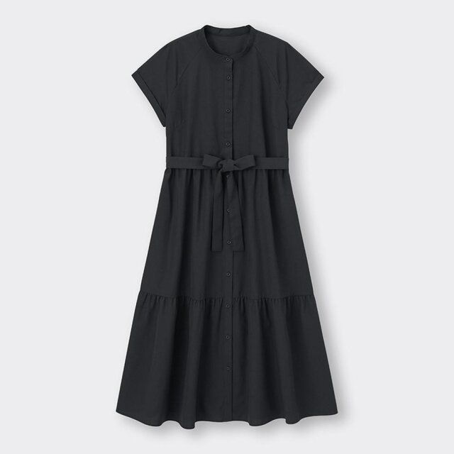 GUのバンドカラーシャツワンピース