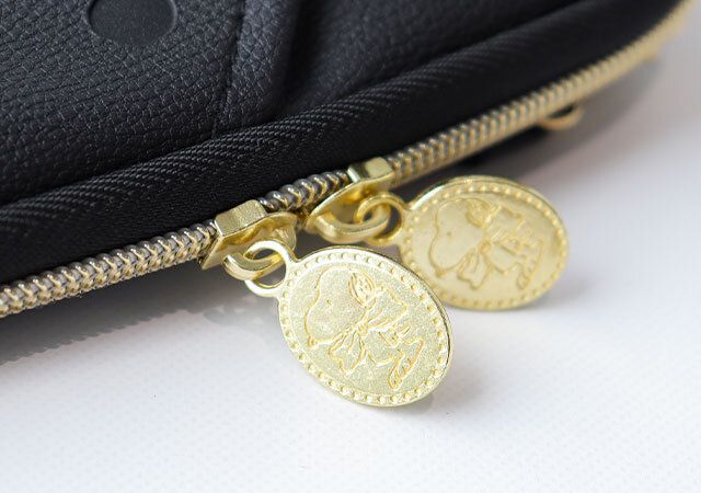 スヌーピースマホショルダー付録のゴールド引手