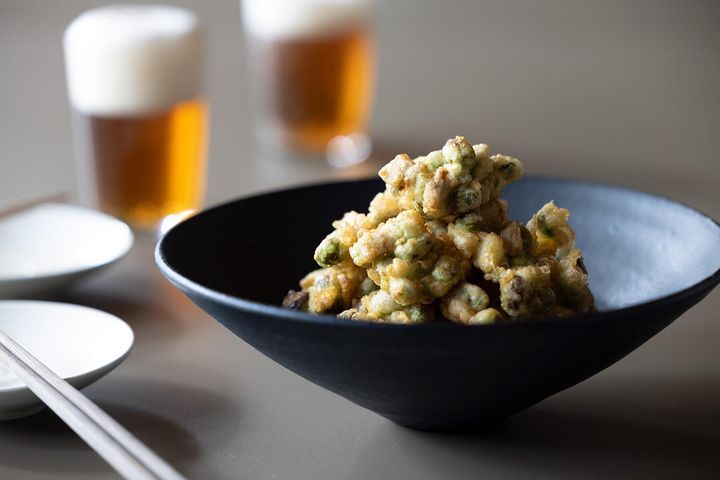サクッカリッと食感が心地よい“枝豆と生姜のかき揚げ”