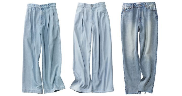 デニム, 薄色デニム,アンクレイヴ ホワイト,GU,ミラ オーウェン