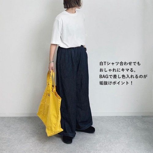 無印良品_コットンリネンデニムイージーワイドパンツ_3