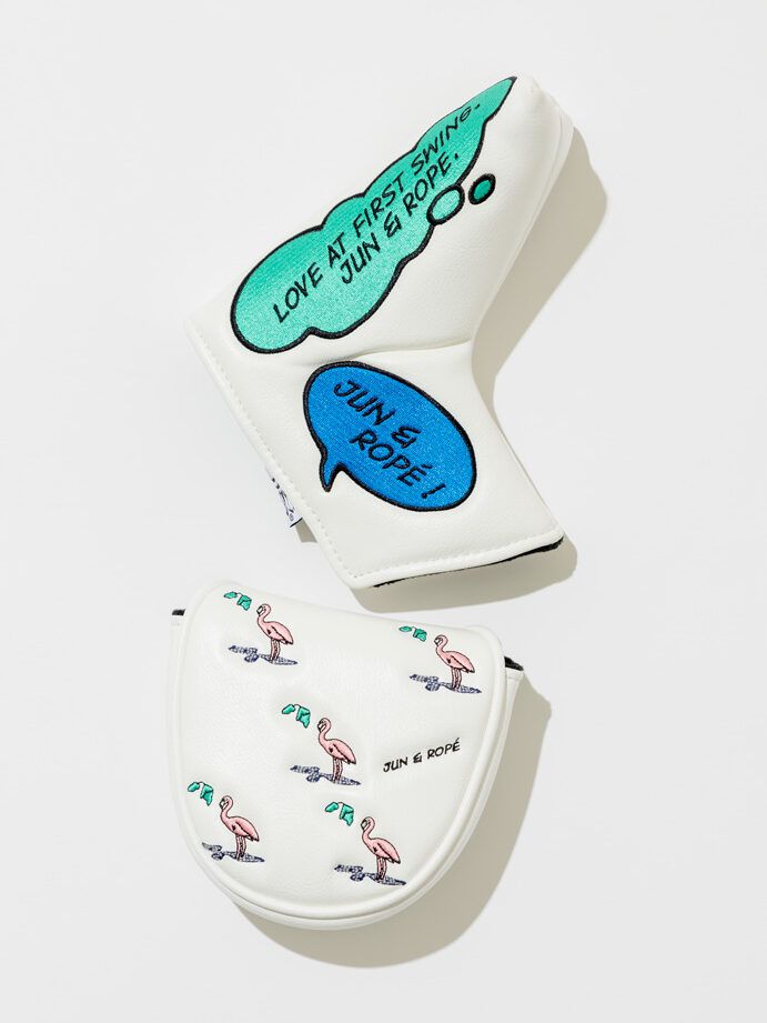 キャディバッグの中もグリーン周りも。夏っぽくおしゃれにキマるパターカバー