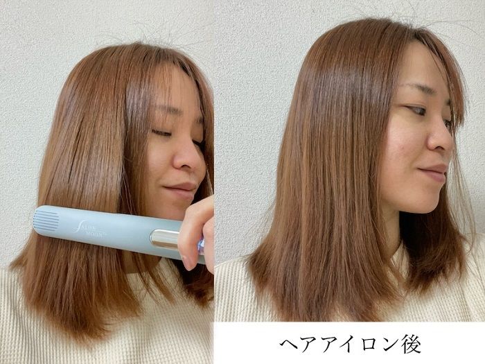 サロンムーン ミラーダブルイオン® ストレートヘアアイロンを使う