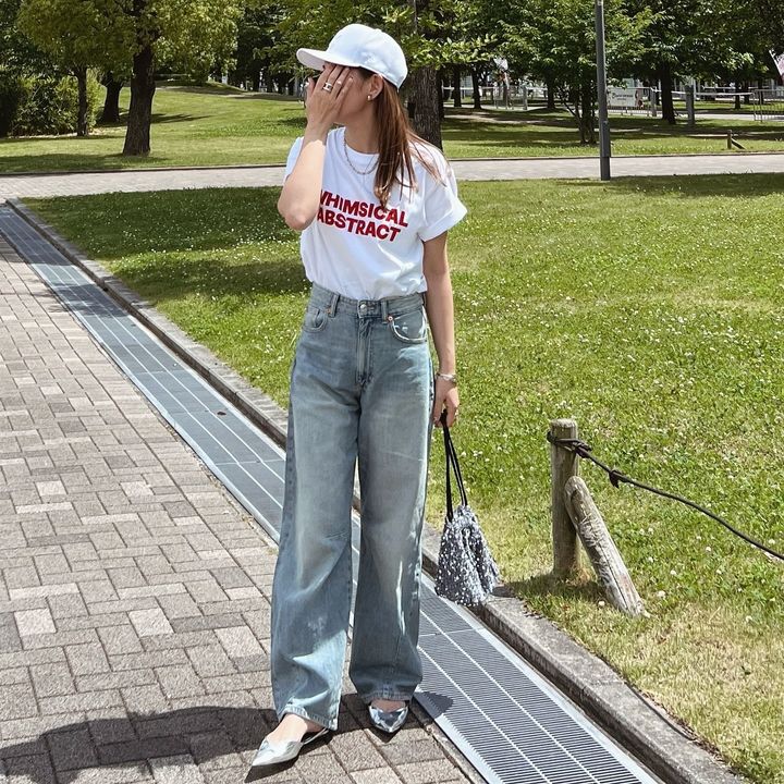 ZARA 大人気デニム　 40 ZARA(ザラ) / ダブルニーペインターパンツ/40/デニム/インディゴ