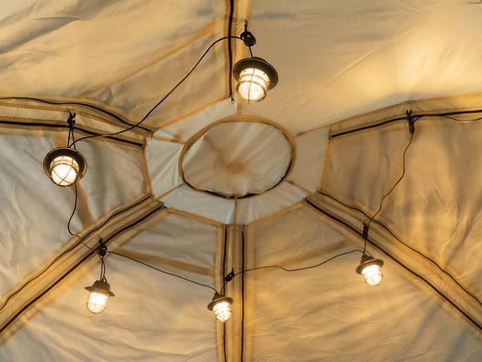 でかキノコテントの天井部分