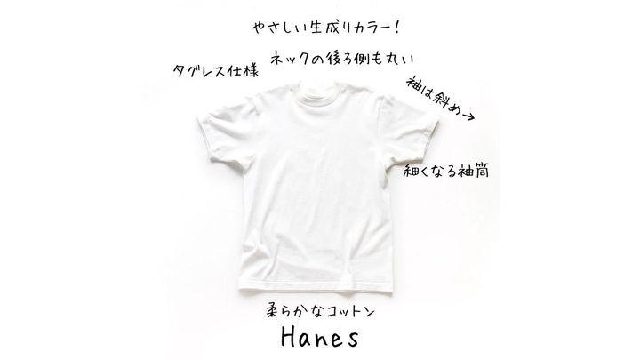 画像: T-SHIRT SHIRO￥2,750／Hanes（ヘインズブランズ ジャパン） www.hanesbrandsinc.jp