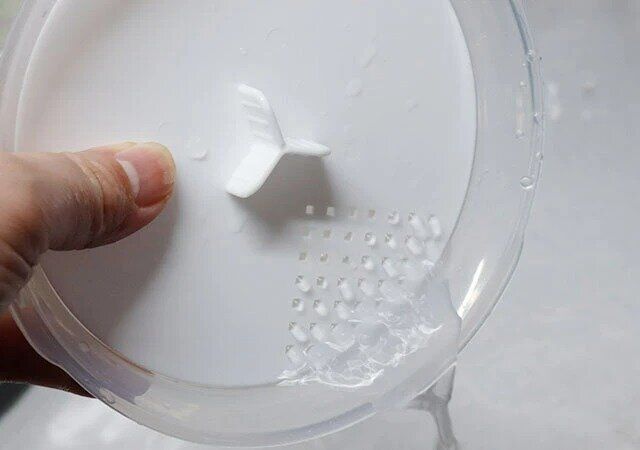 ダイソー アイディアグッズ 電子レンジ調理器（ご飯一合炊き用）W 水切り