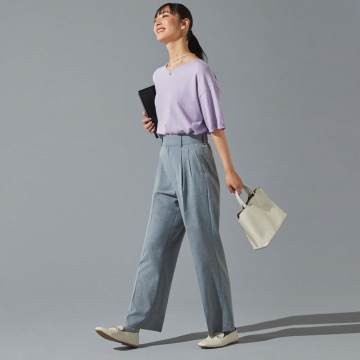 画像: 【FOUND GOOD】「サラサラニットVPO／SS」（パープル、ブラック、ベージュ、ホワイト、グレー、ブラウン、グリーン、ブルー、イエロー）￥2,970（税込）